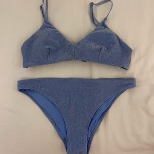 blue sparkle bikini